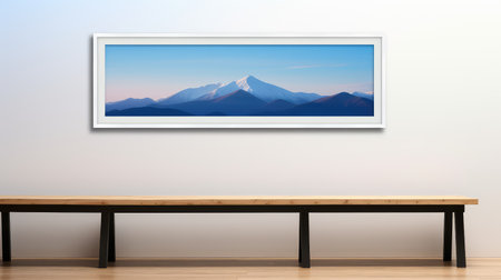 mountains blue sky with horizonの素材