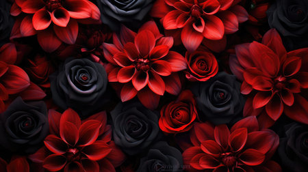 petals black red gradientの素材