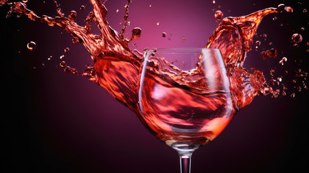 glass wine splash backgroundの素材