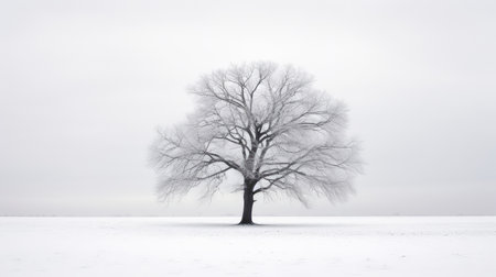 snow bare treesの素材