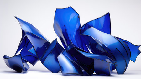 modern abstract blue metalの素材