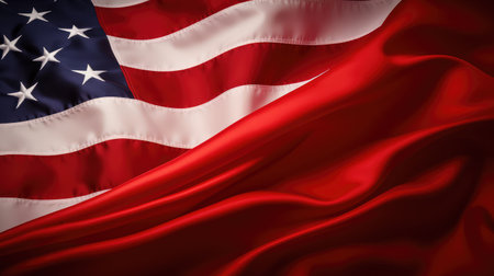 close american flag red backgroundの素材