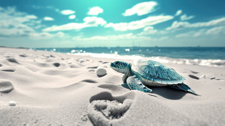 shell blue and green abstract backgroundの素材