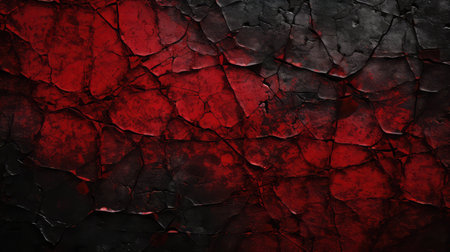 cracks black and red grunge backgroundの素材
