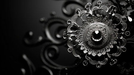 jewelry black and white abstract patternの素材