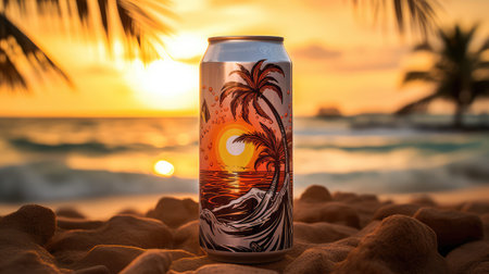 scene beer can drawingの素材