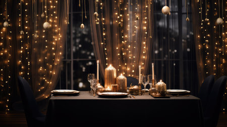 festive art deco black backgroundの素材