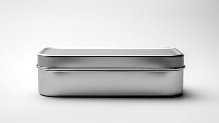 silver tin box mock upの素材