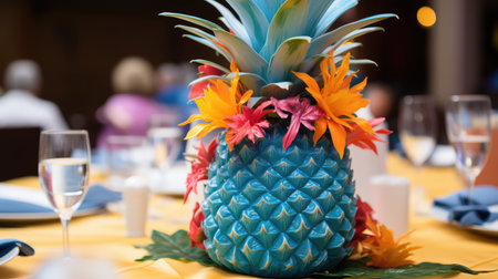 centerpiece blue pineappleの素材