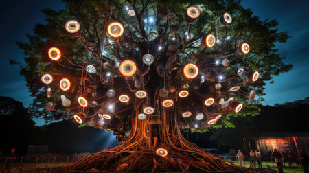 music electronic treeの素材