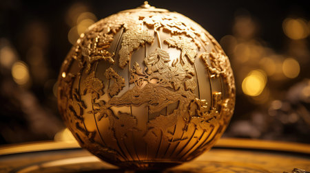 shot gold globe north americaの素材