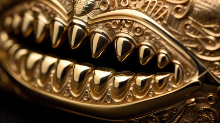 jewelry gold teethの素材