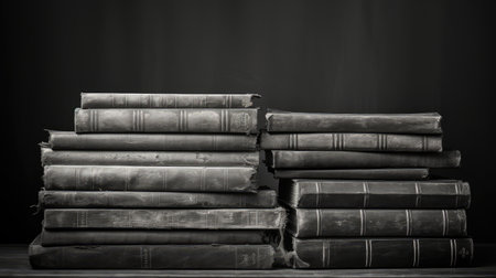 classic books black and whiteの素材