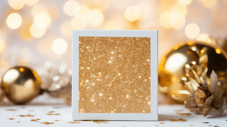 decoration gold glitter squareの素材
