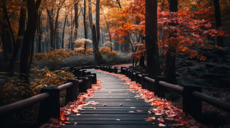 forest fall backgrounds leaves woodの素材
