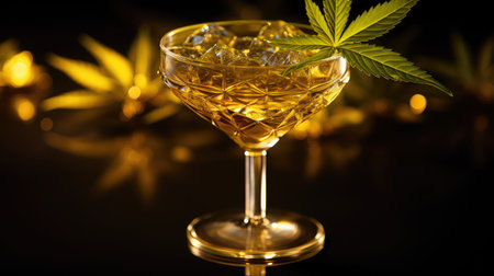 cocktail gold cannabisの素材