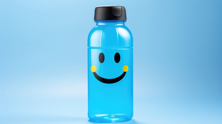 smiley cartoon water bottleの素材