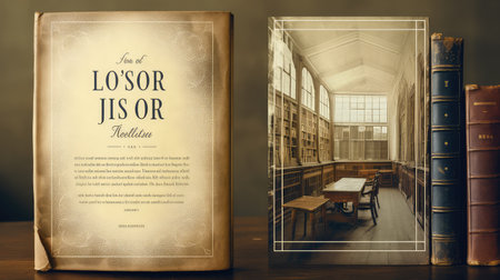 library front and back book coversの素材
