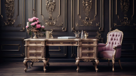 ornate gold deskの素材