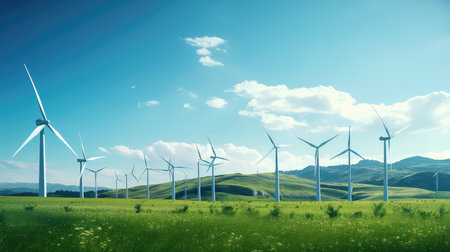turbines green energy effectの素材