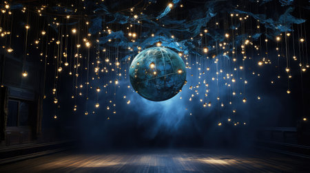 lights globe blueの素材