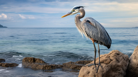 nature great blue heronの素材