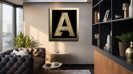 disply gold letter aの素材