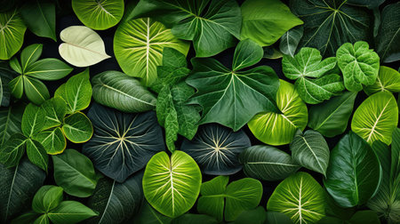 flora botanical leavesの素材