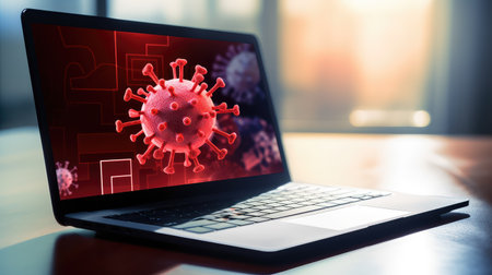 infection covid virus redの素材