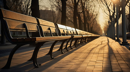 deserted empty city roadの素材