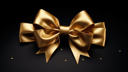 background gold present bowの素材