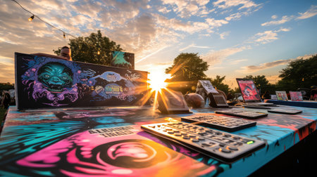 stickers dj tableの素材