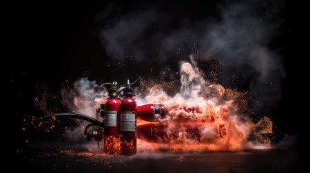 powder fire extinguisher typesの素材