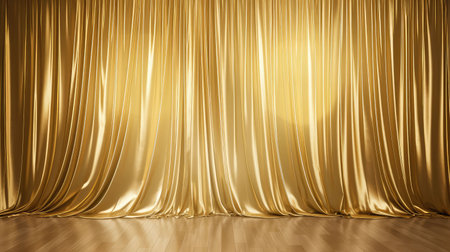 sleek gold curtain backgroundの素材