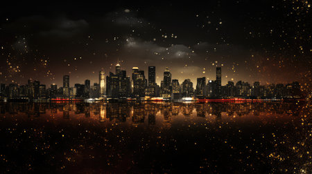night gold glitter backgroundの素材