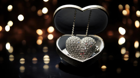 shimmering heart-shaped boxの素材