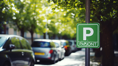 urban green traffic signの素材