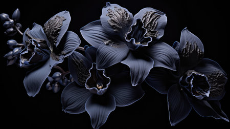 allure flowers blackの素材