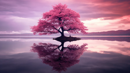 mirror pink treeの素材
