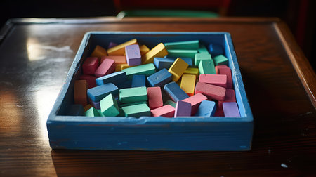 colorful school house chalkの素材