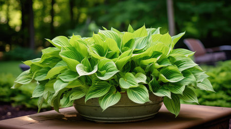foliage hosta plantの素材
