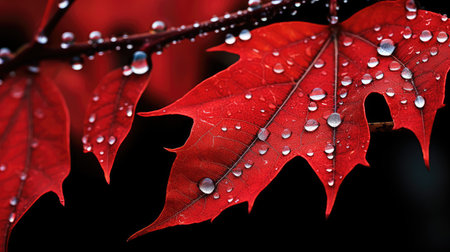 spiderweb red leafの素材