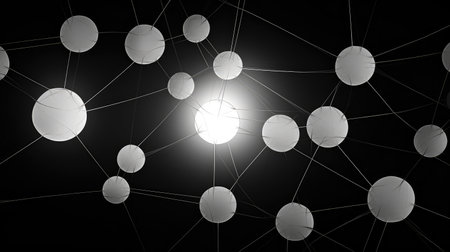circles network black and whiteの素材