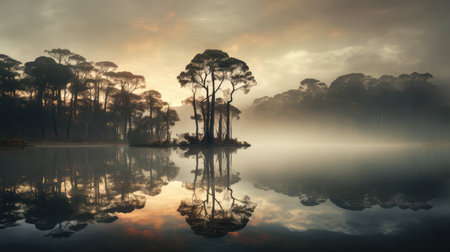 tranquility misty tree topsの素材