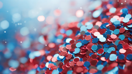 celebration red and blue confettiの素材
