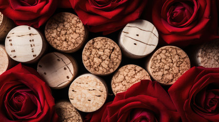 grapes red white rose wineの素材