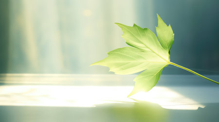 sunlight isolated single leafの素材