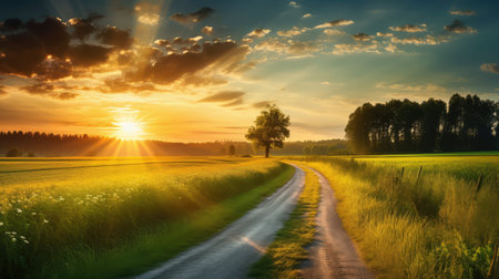 nature road grassの素材