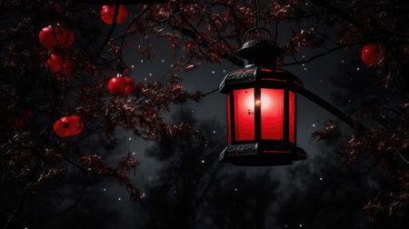 illuminated red lanternsの素材
