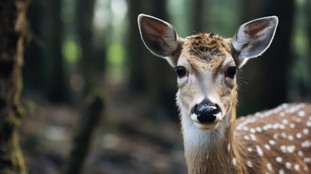nature white tailed deerの素材